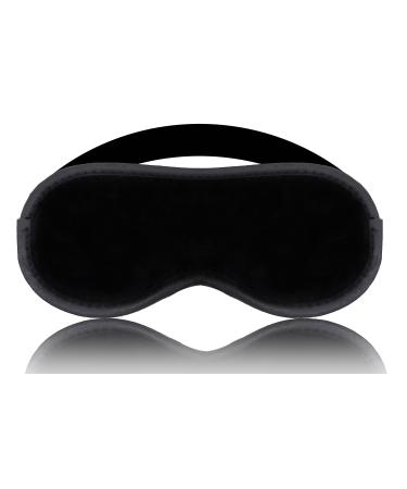 Comfortable Sleep mask & Blindfold Ultra-Soft Velvet Eye mask for Travel Shift Work & Meditation. (Black)