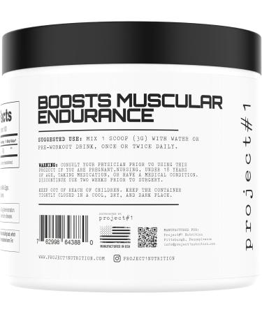 Project #1 Beta-Alanine Powder Unflavored 100 Servings Muscular Endurance Support 300g - Buy Online on GoSupps.com