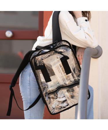 Mommore Heavy Duty Clear Backpack | Durable See Through Bookbag for School Work | Large, Black - Buy Online on GoSupps.com