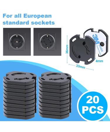 Redtron Socket Fuse with Rotary Mechanism - 20 Child Locking Sockets for Baby Safety | Socket Protection - Black - Buy Online on GoSupps.com