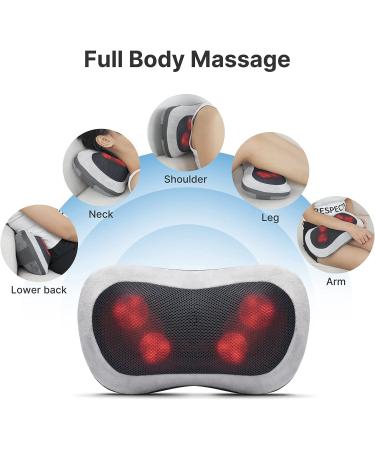 RENPHO Shiatsu Back Massager with Heat - Deep Tissue Kneading for Neck, Back, Shoulder - Relaxation Gift for Mom & Dad - Home & Office Use - Buy Online on GoSupps.com