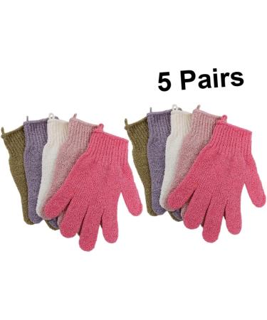 FOMIYES 10 Pairs Bath Mitt Gloves & Back Sponge - Exfoliating Loofah Gloves for a Refreshing Shower Experience - Buy Online on GoSupps.com