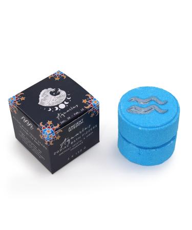 Ancient Wisdom Zodiac Amber & Amber Scented Bath Bombs with Hidden Horoscope - 2 x 150g Vegan Bath Fizzies