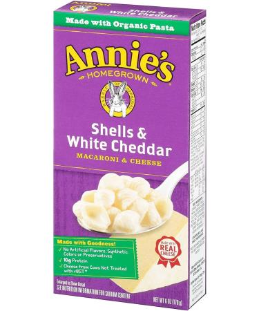 Annie'S - Macaroni & Cheese Shells White Cheddar 6 Oz. 112941 - Buy Online on GoSupps.com