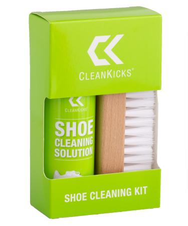 CleanKicks Shoe Cleaning Kit - Footwear Cleaner for Sneakers, Boots, Cleats, and Many Other Shoe Types - (4 Ounce Bottle and Brush)