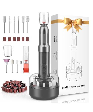 Nail Sander 12 in 1 Adjustable Speed Powerful & Quiet Portable Rechargeable Electric Nail File with LED Light Display Applicable to Manicure Salon Pedicure