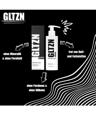 GLTZN CLEAN MED Cleansing Gel | pH Neutral 5.5 | Medical Skin Care | Gentle Cleansing for Sensitive Scalp | Free of Fragrance and Dyes | Vegan | Microplastic Free | 200 ml - Buy Online on GoSupps.com