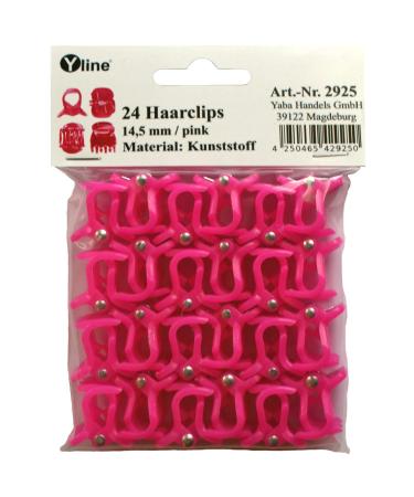 Pack of 24 mini hair clips ponytail clips 14.5 mm pink gripping clips wave rider orchid hair clips 2925