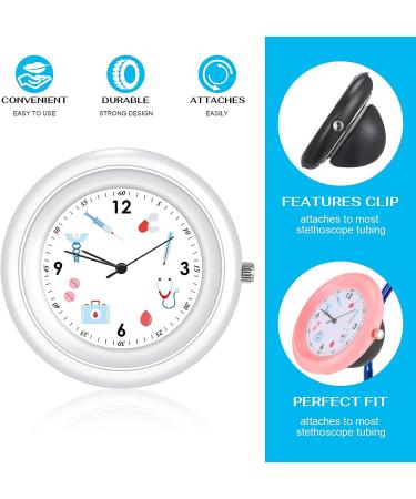 4 Pcs Stethoscope Watches for Doctor Clinic Staff & Nurses - Lightweight Clip-on Watch with Medical Symbols - Buy Online on GoSupps.com