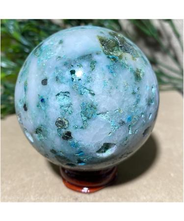 Blue Pine Stone Symbiont Crystal Quartz Natural Sphere Minerals Handwork Ball House Decoration Home +Stand 1pc (Color : 310-320g) - Buy Online on GoSupps.com