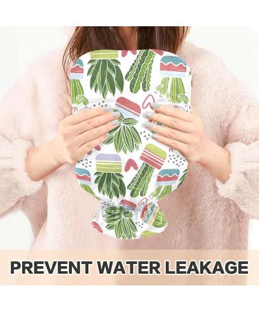 Hot Water Bottles with Cactus Cover - 2L Pain Relief Bag for Adults & Children | Warm Water Therapy - Buy Online on GoSupps.com