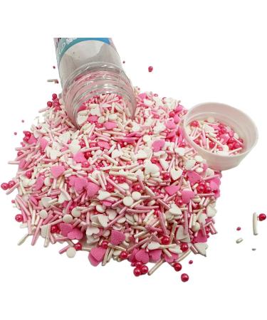 Valentines Day Edible Sprinkle Mix 120g/ 4.2oz Heart Shapes Perfect for Cake Decorations Baking Ice Cream Cookies Cupcake Topper Anniversary Wedding Birthday - Buy Online on GoSupps.com
