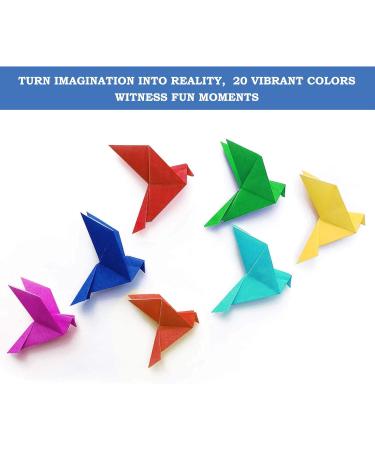 Deskomo Origami Paper for Kids - Double Sided - 180 Sheets - 20 Vibrant Colors - 6x6 Inches - Arts and Crafts - Buy Online on GoSupps.com