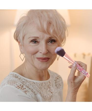 Premium Rhinestone Makeup Brush Set - Synthetic Foundation Powder Concealers & Eye Shadows | Professional Beauty Tools with Bag - Buy Online on GoSupps.com