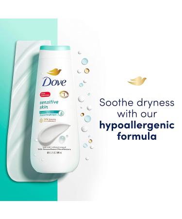 Dove Sensitive Skin Body Wash 20 oz - Hypoallergenic, Paraben-Free, Sulfate-Free, Cruelty-Free, Moisturizing Cleanser - Unscented - 22 Fl Oz (Pack of 1) - Buy Online on GoSupps.com