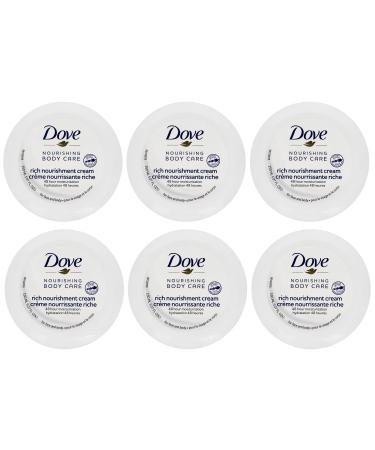 Dove Intensive Nourishing Cream Blue 6 Pack 5.07 Oz Each Jar