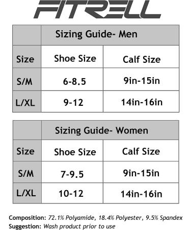 FITRELL Compression Socks 3-Pack for Women and Men | 20-30mmHg Circulation Support | Black, White, Grey | S-M - Buy Online on GoSupps.com