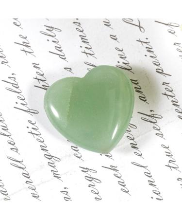 Green Aventurine Healing Crystal Heart Stone - Mini Love Pocket Stone for Stress Relief and Reiki Meditation - 20mm Tumbled Worry Stone - Soulnioi - Buy Online on GoSupps.com