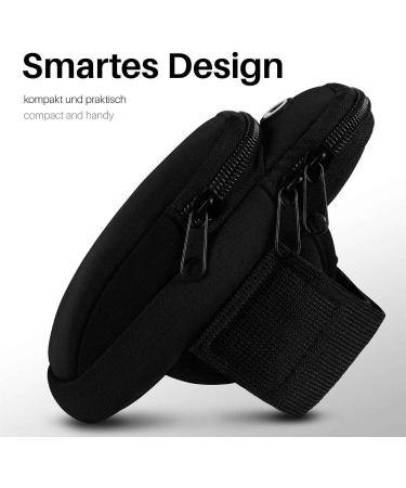 Moex Cell Phone Bag for Samsung Galaxy A34 5G - Sport Arm Band Neoprene Holder Running Bracelet with 2 Compartments - Black - Buy Online on GoSupps.com