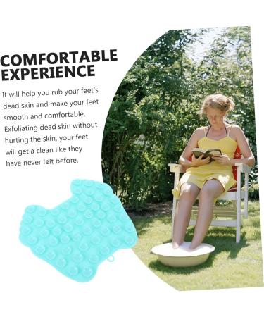 Minkissy 3-Pack Silicone Foot Brush - Slipproof Shower Scrubber & Massage Pads for Back Foot Cleaner - 34x30cm - Blue Foot Care Solution - Buy Online on GoSupps.com