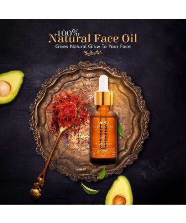 VAYUP Facial Beauty Oil enriched with Kumkumadi Tailam - 100% Natural Face Oil Gives Natural Glow to Your Face A Unique Blend of 5 Precious Oils with Potent Herbs - 25 ml - Buy Online on GoSupps.com