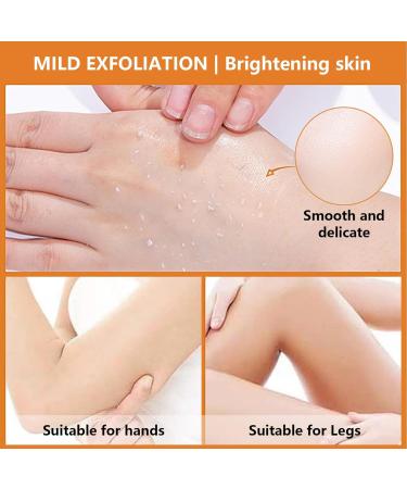 XJBD Orange Body Exfoliating Spray 100ml Gentle AHA Exfoliator with Jojoba Oil for Smooth & Glowing Skin Face Peels & Body Scrub Sensitive Skin Friendly Refreshing Citrus Scent - Buy Online on GoSupps.com