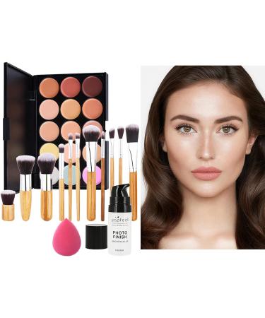 Joyeee All in One Makeup Kit - Full Starter Multipurpose Set for Women & Teen Girls | Includes Concealer Palette, Brush Sets, Primer & Powder Puff - SET003 - Buy Online on GoSupps.com