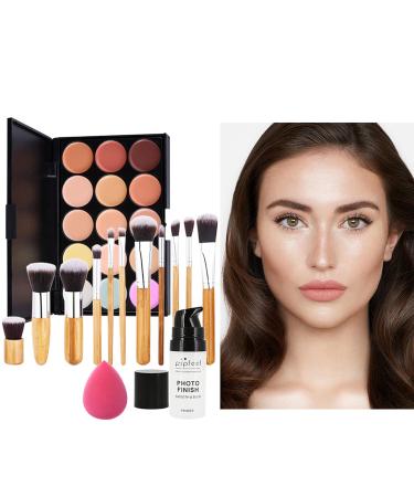 Joyeee All-in-One Makeup Set for Women | Complete Starter Multi-Purpose Kit for Teen Girls | Includes Concealer Palette Brush Set Primer & Powder - Buy Online on GoSupps.com