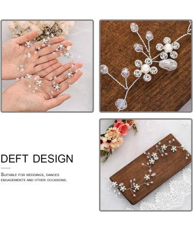 Hair Vine Crystal Headband Pearl Headpiece for Wedding Bride Bridesmaid - Buy Online on GoSupps.com