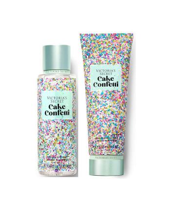 Victorias Secret Pink Sweet Fix Fragrance Mist and Lotion Set (2PC) - 8.4 fl oz & 8 fl oz (Cake Confetti)