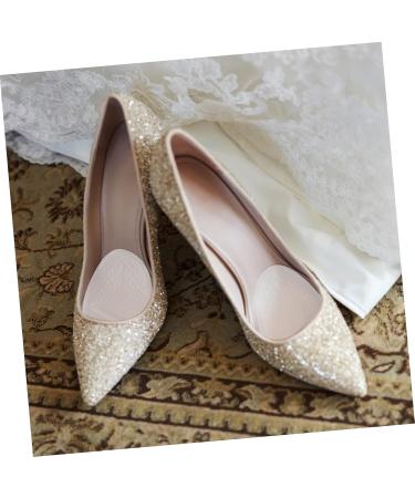 FOMIYES Self-Adhesive Heels Mat - 4 Pairs Non-Slip Half Socks for Women | Dressy Shoe Grip Pads for Comfort & Stability - White 10x7x0.8CM - Buy Online on GoSupps.com