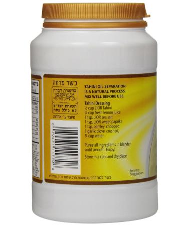 LiOR Tahini 100% Pure Ground Sesame 16-Ounce Jars (Pack of 12) - All Natural, 1 Pound - Buy Online on GoSupps.com