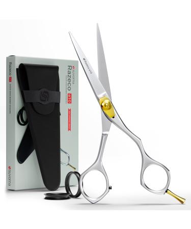 Suvorna 6" Hair cutting scissors professional - hair scissors professional - hair shears professional - haircut scissors - barber scissors - hair cutting shears - hair shears for women, men, & kids.