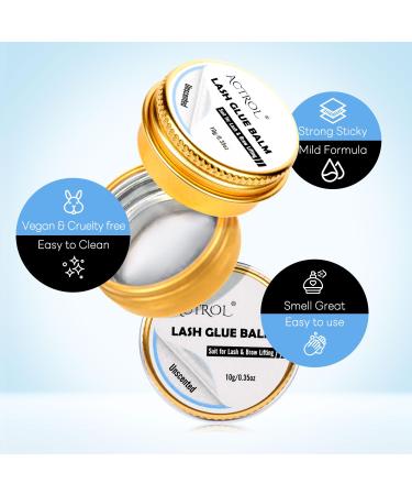 Buy Lash Lift Glue Balm - Strong Hold Eyelash & Brow Adhesive 0.35Oz Clear & Unscented - Perfect for Perm & Lamination - Buy Online on GoSupps.com