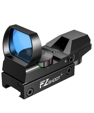 EZshoot Red Green Dot Gun Sight Scope Reflex Sight, 4 Adjustable Reticles Holographic Optic with 20mm Rail Mount