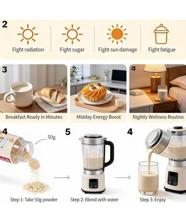 M lange De Lait En Poudre De Soja 5 Saveurs 500g * 5 Canettes For M langeur/machine Smoothie Pr paration Facile Grains Entiers Riches En Nutriments - Buy Online on GoSupps.com