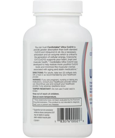 Ultra CoQ10 Coenzyme Supplement - 150 mg Ubiquinone for Cardio & Brain Health | 120 Softgels with Enhanced Absorption - Buy Online on GoSupps.com
