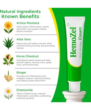 Dr. T HemoZel Cream Targets Visible Veins Skin Irritation Rashes Bruises & Dryness Lightweight Fast-Absorbing & Non-Greasy Formula Soothes & Moisturizes 1.38 oz (2 Pack) 1.38 Ounce (Pack of 2) - Buy Online on GoSupps.com