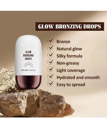 Instant Bronzing Drops - Lightweight Face & Body Bronzer for a Natural Tan | Blendable Cream Liquid Formula - Buy Online on GoSupps.com