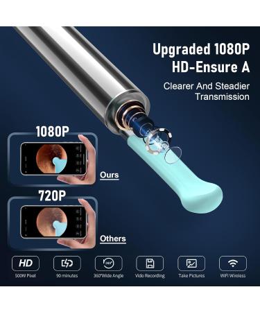 FTOYIN Ear Wax Removal Kit with 1080P Camera - iOS & Android Compatible - Buy Online on GoSupps.com