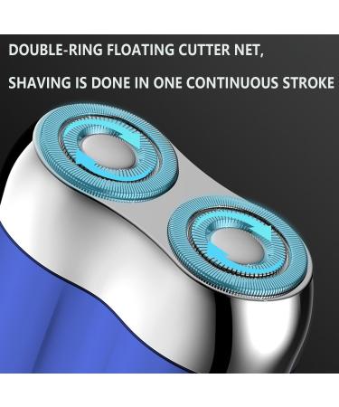 2024 New Upgrade Pocket Shaver USB Mini Shavers for Men Double Head Razor Electric Mini Portable Razor Floating Cutter Head Convenient for Home Car Travel (Silver) - Buy Online on GoSupps.com