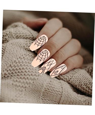 Healvian 3 Sets Halloween Fake Nails Spider Web False Nail Coffin Fake Nails Nail Decoration Girl Fake Nails Female Fake Nail Manicures Charm Fake Nails French Halloween Press on Nails Abs - Buy Online on GoSupps.com