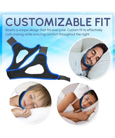 Adjustable Anti Snore Chin Strap - Effective Snoring Solution for Sleep Apnea - Breathable CPAP Alternative - Unisex Aid - Buy Online on GoSupps.com