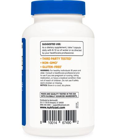 Nutricost Iodine 325mcg - Natural Iodine from Organic Sea Kelp - 120 Capsules, Vegetarian, Non-GMO, Gluten Free - Buy Online on GoSupps.com