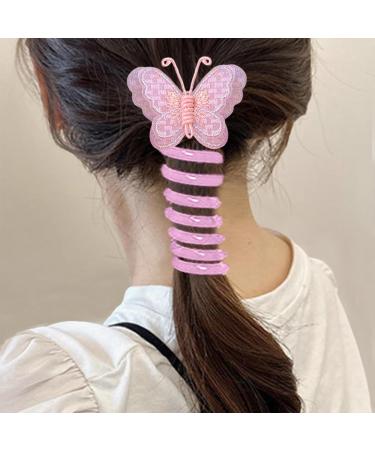 Telephone Wire Hair Bands Braided Hair Ties Lovely Elastic Telephone Wire Hair Ties For Daily Wear Festive Seasons & Parties Children Girls Women Purple - Buy Online on GoSupps.com