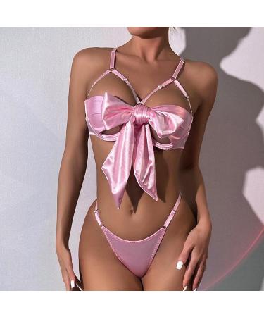 Plus Size Carrier Undershirt with Flower Pattern Lingerie | Spaghetti Strap Baby Doll Nightwear for Curvy Women Comfortable Open Crotch Design in Black & Pink - Buy Online on GoSupps.com