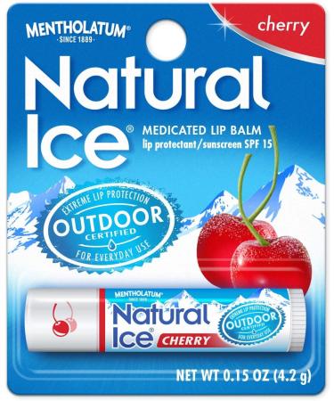 Mentholatum Natural Ice Lip Balm Cherry SPF 15 1 Each (Pack of 6)