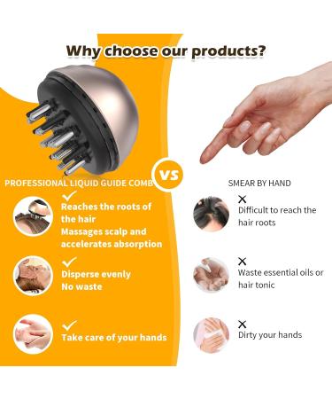 2-in-1 Head Massage Device & Hair Applicator Bottle | 30ml Scalp Massager for Hair Treatment & Essential Oils - Buy Online on GoSupps.com