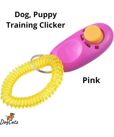 Dog Puppy Clicker for Obedience Training - Pink Clicker for Puppies & Cats | Best Pet Training Tool - Buy Online on GoSupps.com