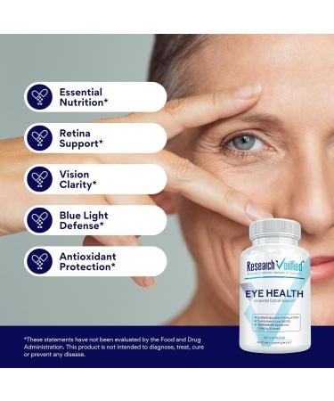 Research Verified Eye Health - Nourish and Protect Eyes and Vision, Support Healthy Retina, Improve Blood Supply to Eyes - Vitamins A, B, C, and E - 360 Capsules - 6 Month Supply - Made in The USA 180 Count (Pack of 2) - Buy Online on GoSupps.com